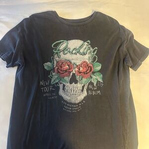 Mango Casual Dark Gray T-Shirt